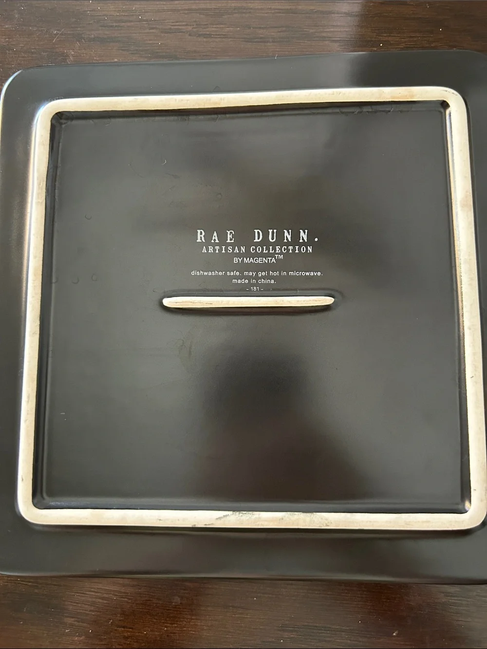 Rae Dunn Black 'HOT STUFF' Ceramic Trivet / Decorative Tile
